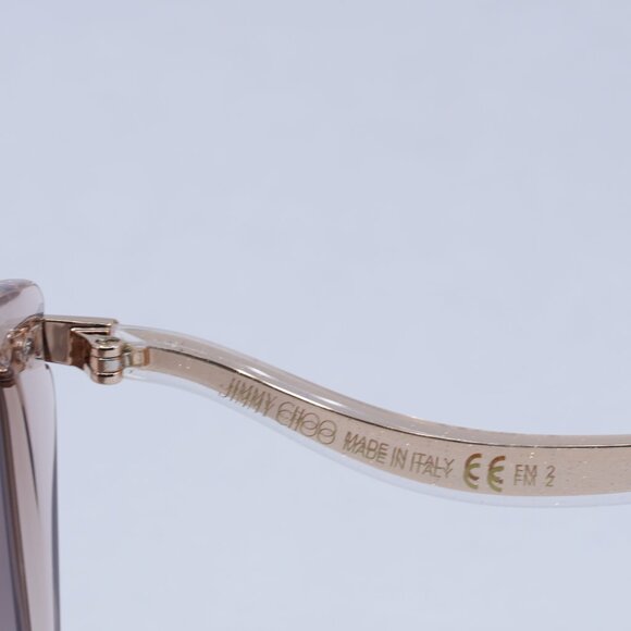 Jimmy Choo SUVI/S FWM/NQ Sunglasses Pink/Gold Aviator Frame, Brown Lenses main image 4